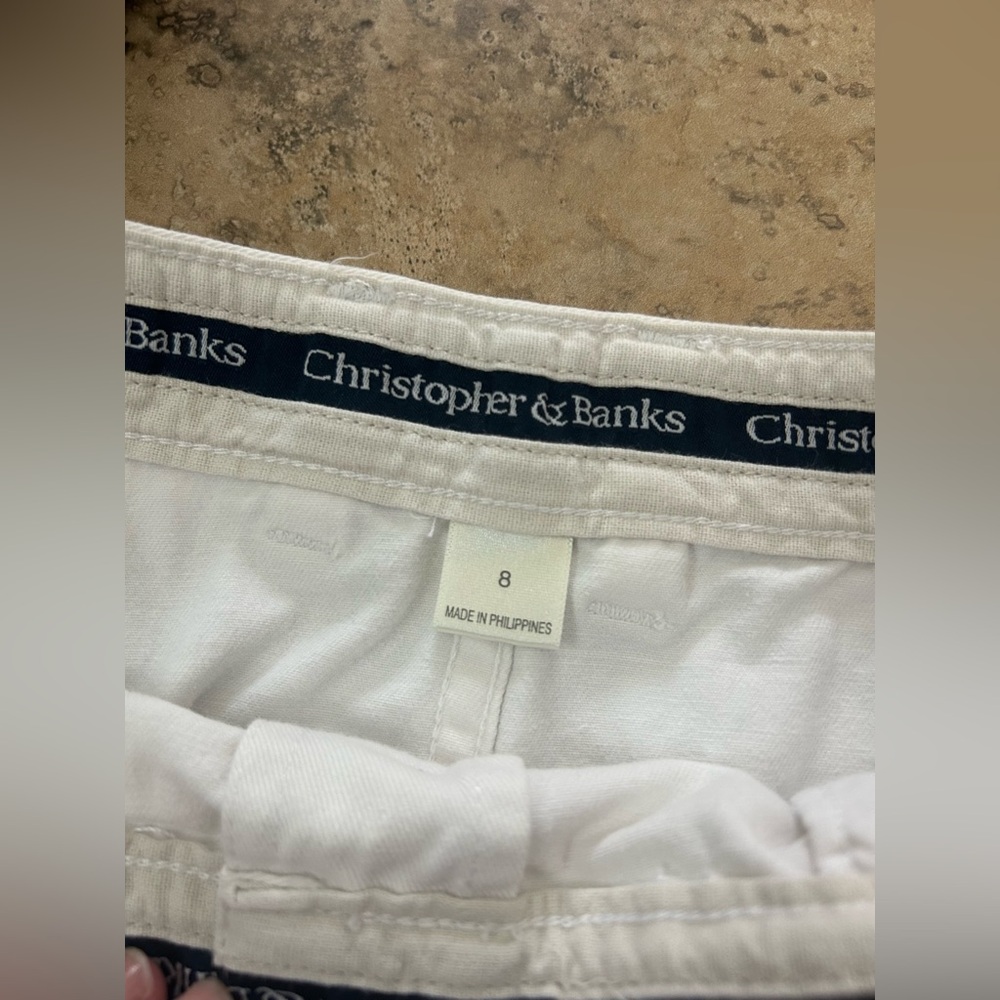 Vintage Christopher & Banks white denim skirt - Picture 2 of 6